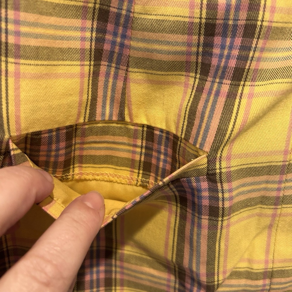 BB Dakota Yellow Plaid Mini Skirt Lemon Drop 4 NWT Grunge Whimsigoth Preppy Y2K - Picture 6 of 8